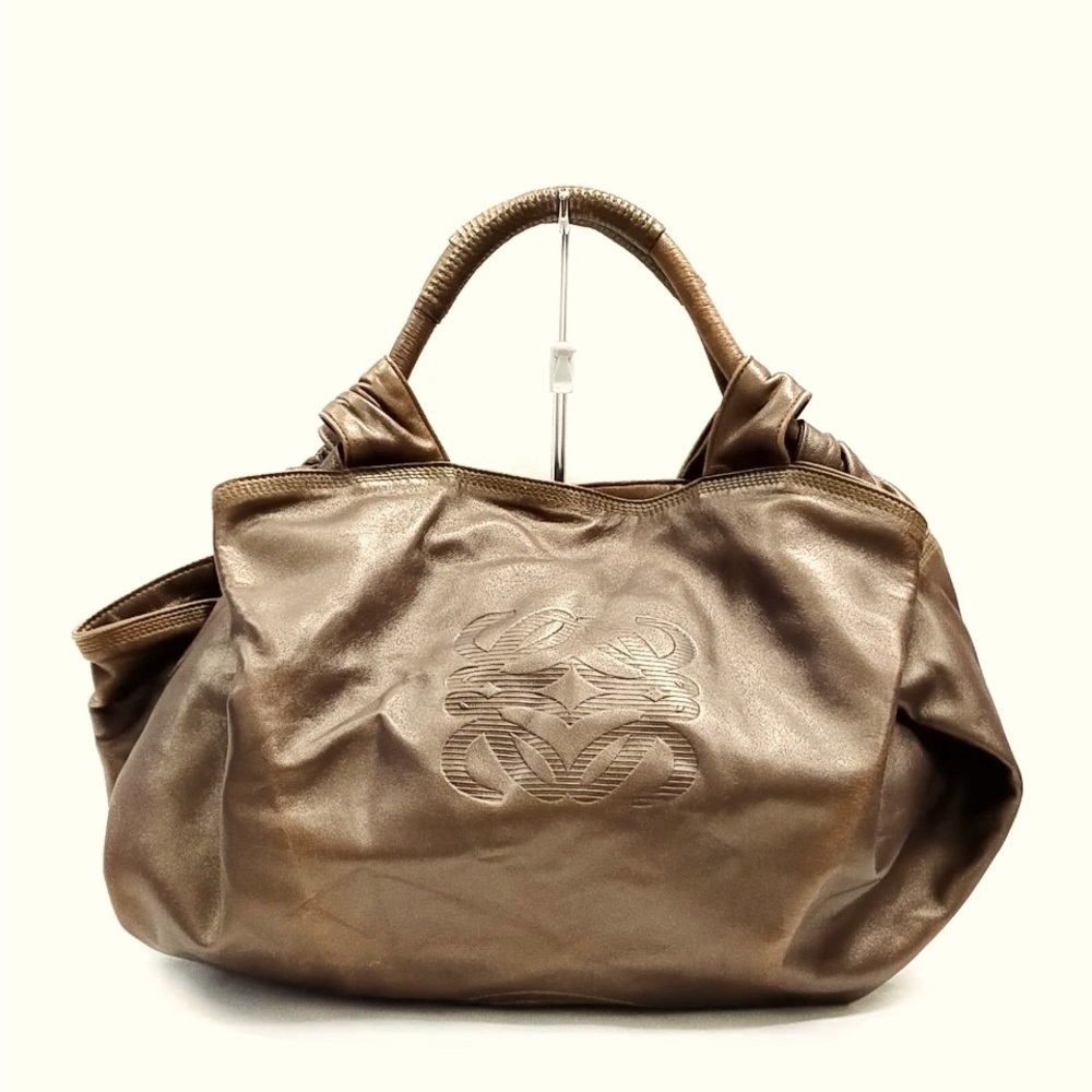 Loewe Metallic Bronze Leather Shoulder Bag